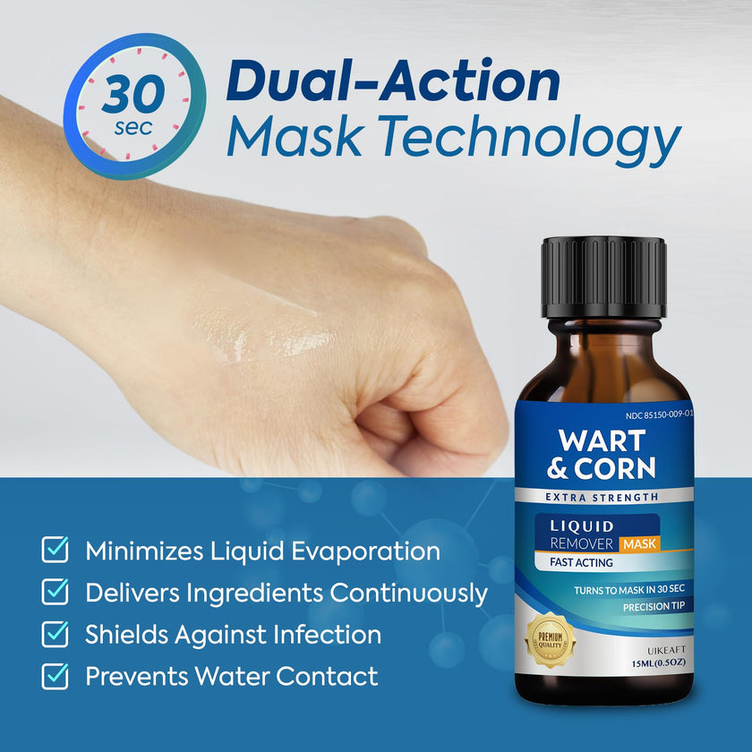 Fast-Acting Wart Corn Remover: Salicylic Acid Treatment for Feet Toe - Maximum Strength Liquid for Plantar Wart Corn Removal Men and Women 🍁 All In One Marketplace Canada