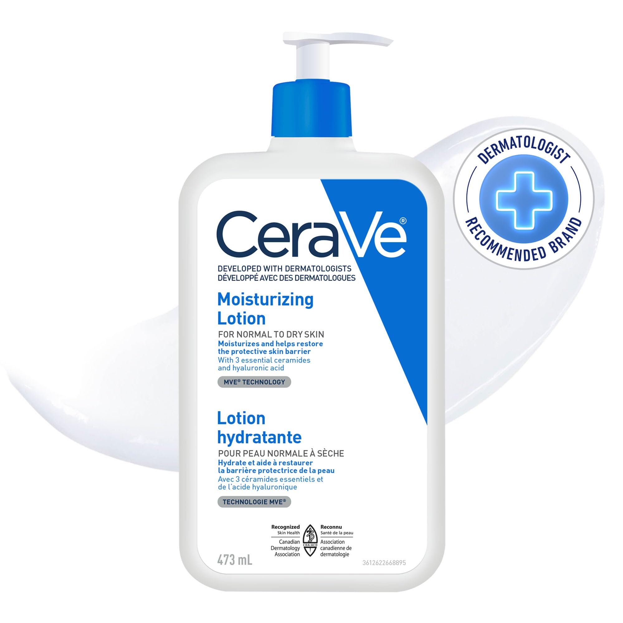 CeraVe Moisturizing Lotion, Daily Lightweight Face & Body Moisturizer with Hyaluronic Acid & Ceramides, Suitable for Dry & Sensitive Skin, Fragrance-Free, Non-Comedogenic & Allergy Tested, 473 mL 🍁 All In One Marketplace Canada