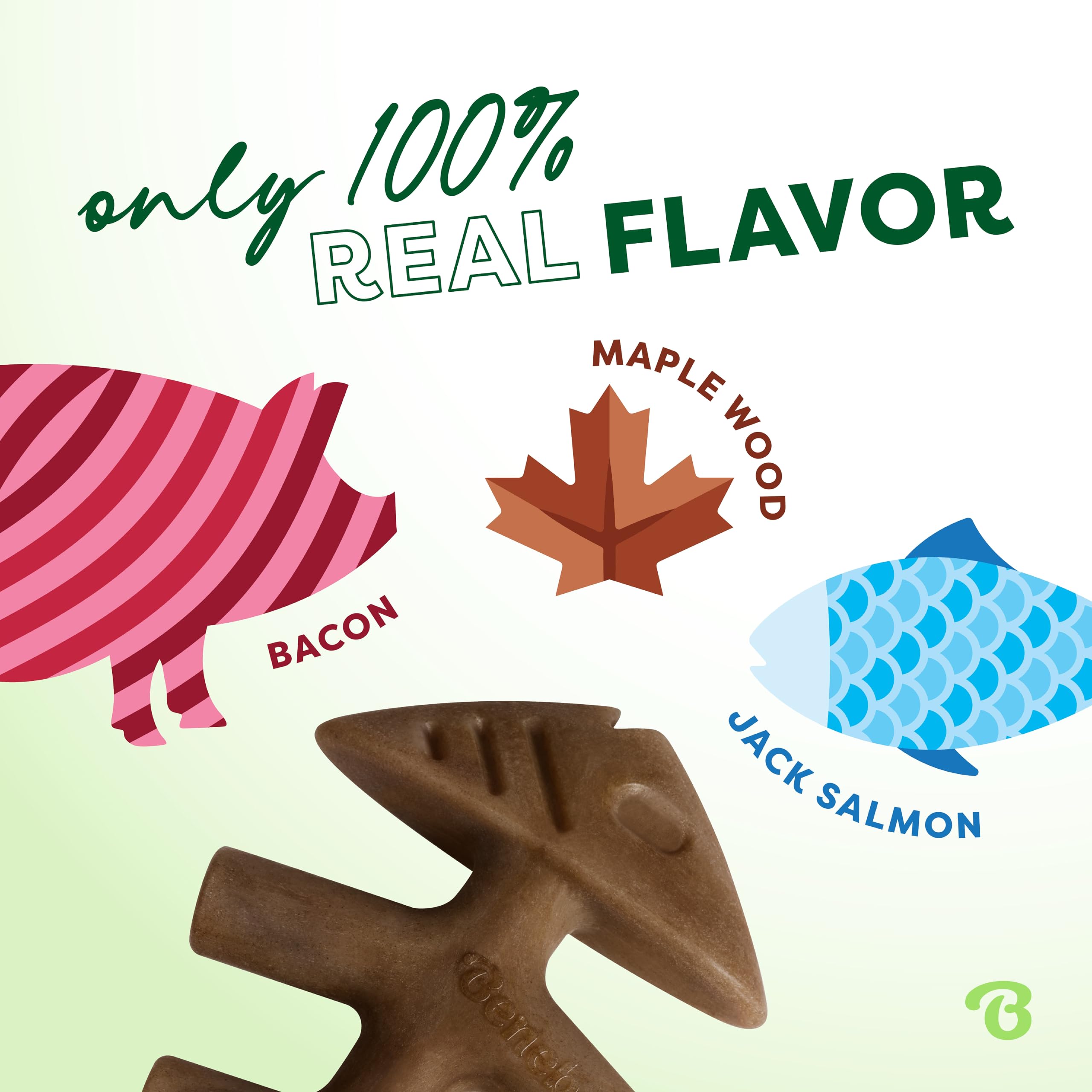 Benebone 4-Pack Durable Dog Chew Toys for Aggressive Chewers, Real Flavors, Made in USA, Medium 🍁 All In One Marketplace Canada