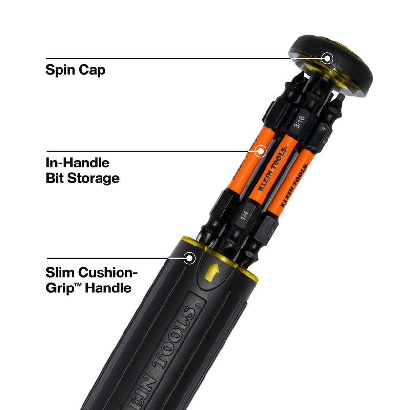 Klein Tools 32313HD 13-in-1 Multi-bit Ratcheting Screwdriver, Double-Ended Impact Bit Set, 12 Impact Driver Bits and 1/4-Inch Nut Driver 🍁 All In One Marketplace Canada