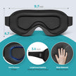 WAOAW Sleep Mask Travel Essentials - 3D Blackout Eye Mask for Sleeping - Soft Breathable Adjustable Light Blocking Eye Covers for Men and Women - Comfortable Night Mask for Travel Flight (Black) 🍁 All In One Marketplace Canada