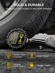 AZUNO Digital Tire Inflator with Pressure Gauge, 200 PSI, Heavy Duty Air Compressor Accessories, w/Rubber Hose Lock on Air Chuck and Quick Connect Coupler (Standard) 🍁 All In One Marketplace Canada