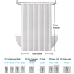 Waffle Weave Shower Curtain with Stainless Steel Hooks - 256 GSM Heavy Duty Fabric Bath Curtains, Hotel Luxury Quality, Water Resistant, Machine Washable, Weighted Hem, 72 x 72 Inches (White) 🍁 All In One Marketplace Canada