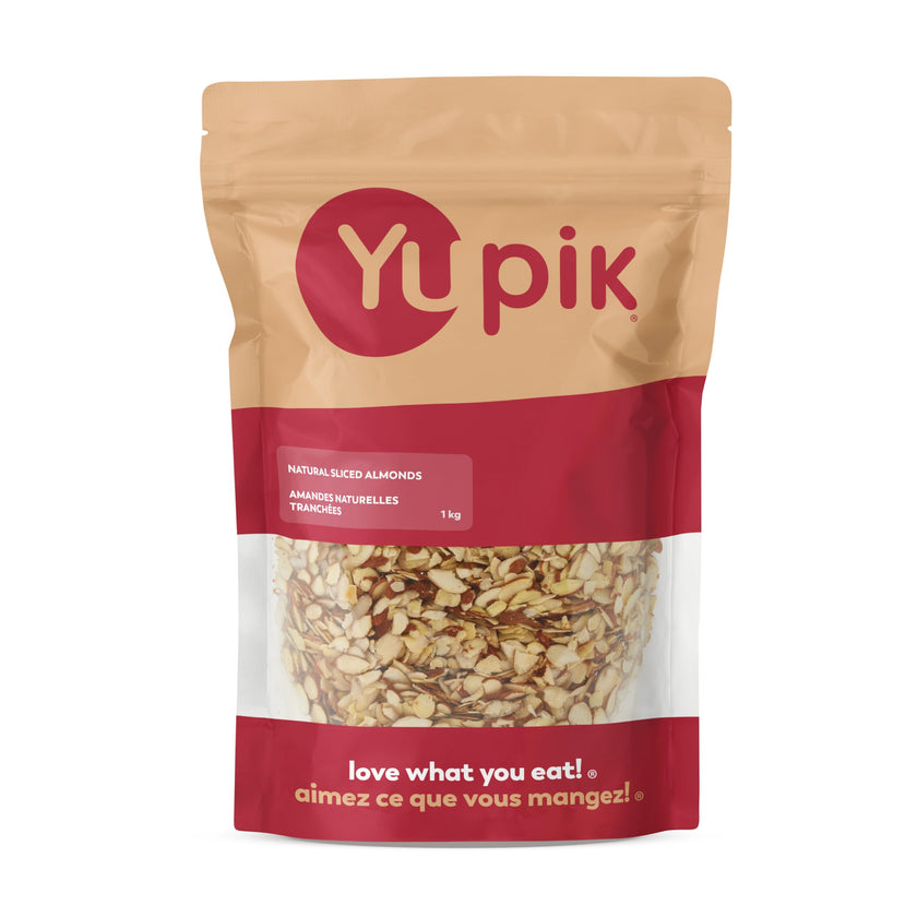 Yupik Sliced Almonds With Skins, 1Kg, Unblanched, Gluten-Free, Kosher, Raw, Good Source Of Protein, Fiber, Iron & Calcium, Low In Carb 🍁 All In One Marketplace Canada