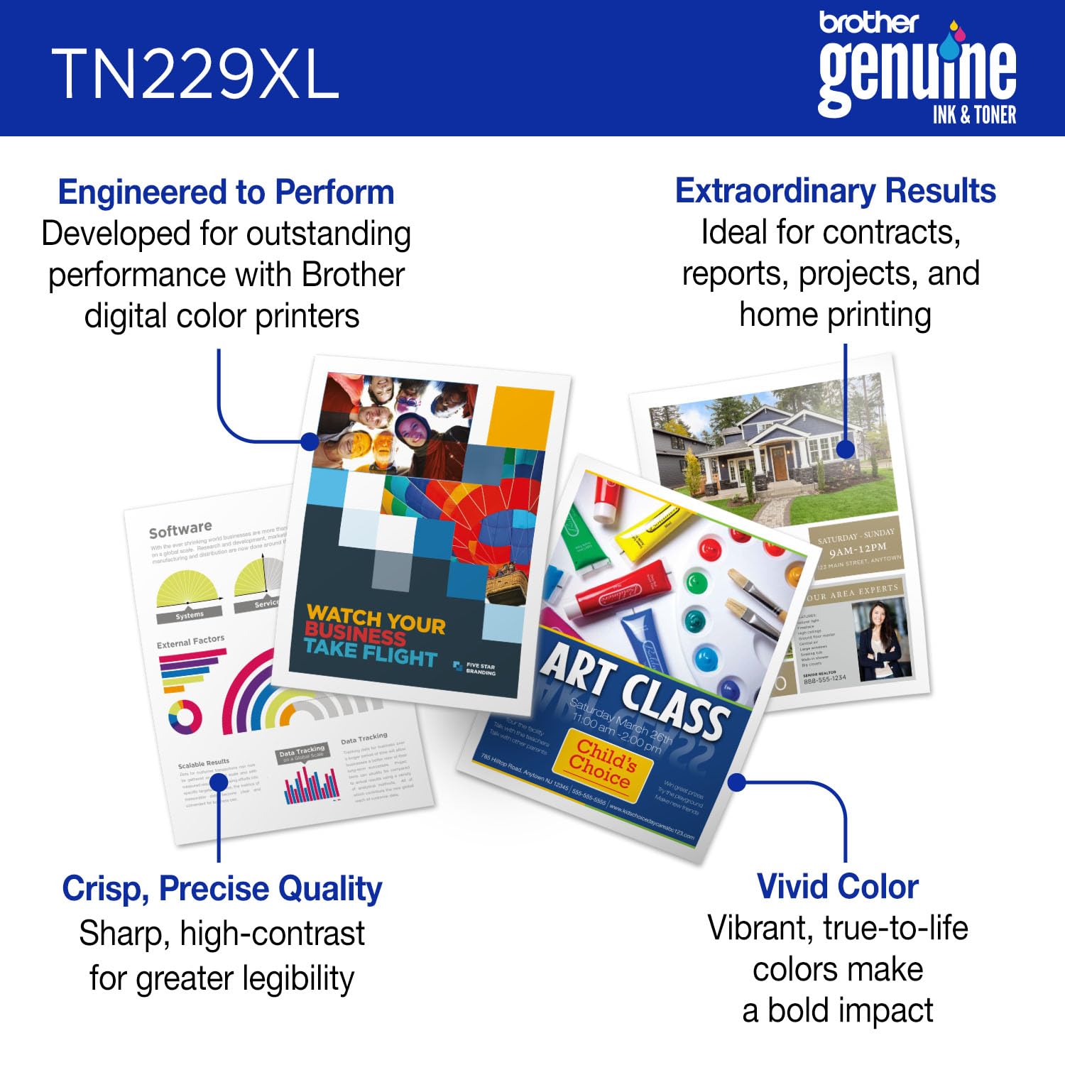 Brother Original TN229XLM High-Yield Magenta Toner Cartridge, Higher Yield for Value, Original Toner Replacement cartridges, Toner for Brother Laser Printers HL-L3220CDW, MFC-L3720CDW, and More 🍁 All In One Marketplace Canada