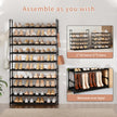 10 Tier Shoe Rack, Large Capacity Tall Shoe Storage Organizer Holds 50-55 Pairs Shoes and Boots, Vertical Shoe Shelf Cabinet with Versatile Hooks for Closet Entryway Garage Bedroom 🍁 All In One Marketplace Canada