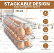 KICHLY Pack of 2 - Egg Basket for fridge - Egg Holder for Fridge - 14 Egg Container With Lid & Handle, Egg Container For Refrigerator, Stackable Plastic Egg Tray with Lids (Clear) 🍁 All In One Marketplace Canada