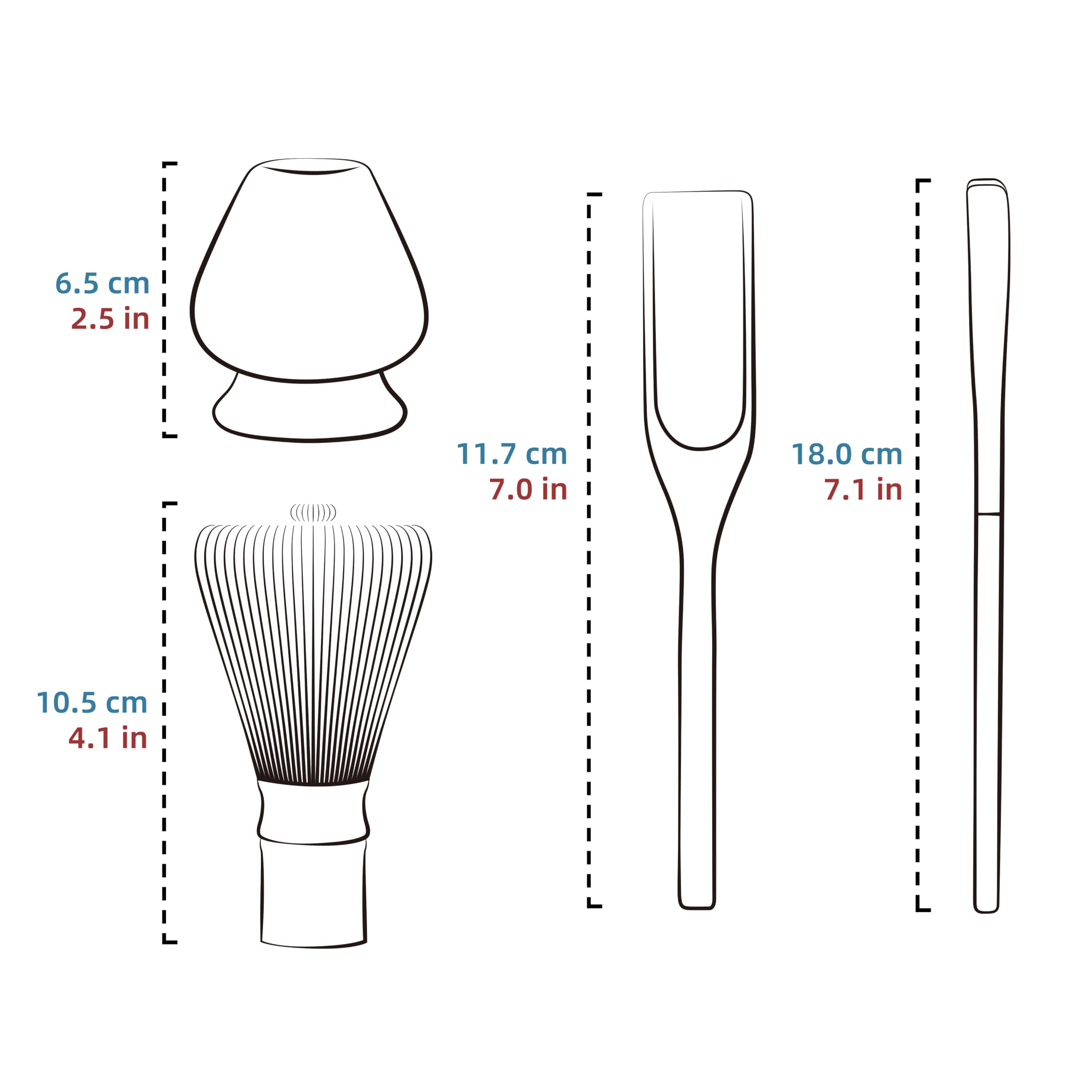 TEANAGOO MA-01 Japanese Matcha Ceremony Accessory, Matcha Whisk (Chasen), Traditional Scoop (Chashaku), Tea Spoon, Whisk Holder, The Perfect Set to Prepare a Traditional Cup of Matcha. 🍁 All In One Marketplace Canada