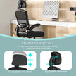Mimoglad Office Chair, Comfy Desk Chair - High Back Ergonomic Computer Chair with Adjustable Lumbar Support & Headrest, Flip-up Armrests for Guitar Playing (Black(Black Frame)) 🍁 All In One Marketplace Canada