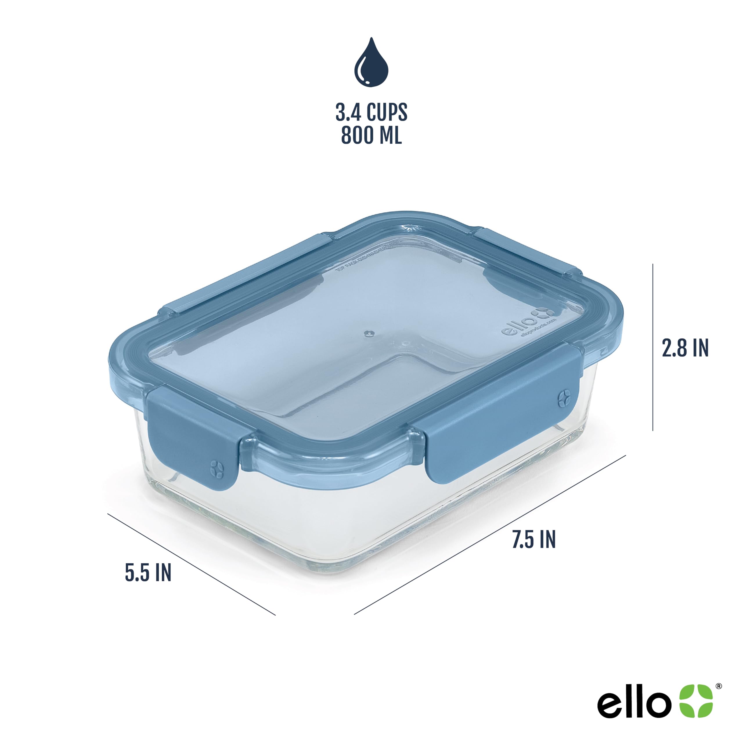 Ello Color Lock 3.4 Cup 10PC, 5 Pack Glass Meal Prep Sets Leak-Proof Glass Food Storage Containers with Airtight BPA-Free Plastic Lids, Dishwasher, Microwave, and Freezer Safe, Desert Festival 🍁 All In One Marketplace Canada