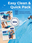 SOLNERY Large Beach Blanket Sand Proof Water Resistant, Beach Mat Sand Free Waterproof, Windproof, Stylish & Skin-Friendly, 8.2 x 6.8 ft, Fits 1–8 People, for Seaside, Picnic & Outdoor(Ocean Blue) 🍁 All In One Marketplace Canada