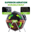 FCMP Outdoor IM4000 Dual Chamber Tumbling Composter Canadian-Made, 100% Recycled Resin - Outdoor Rotating Compost Tumbler Bin for Garden, Kitchen, and Yard Waste, Black (37 Gallon) 🍁 All In One Marketplace Canada
