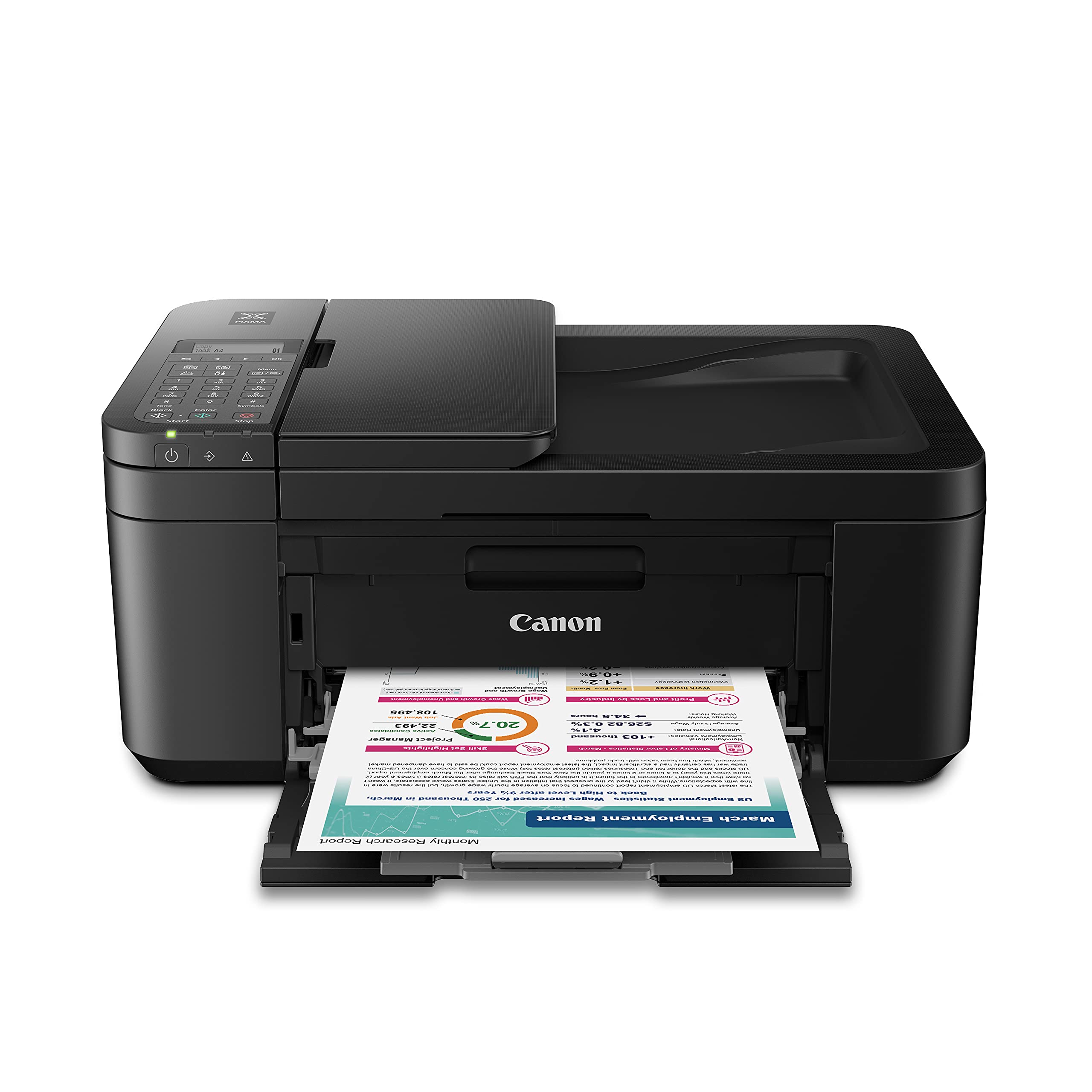 Canon PIXMA TR4720 - All-in-One Wireless Printer for Home Use, Print, Copy, Scan, and Built-in Fax, with Auto Document Feeder, Mobile Printing, Black 🍁 All In One Marketplace Canada
