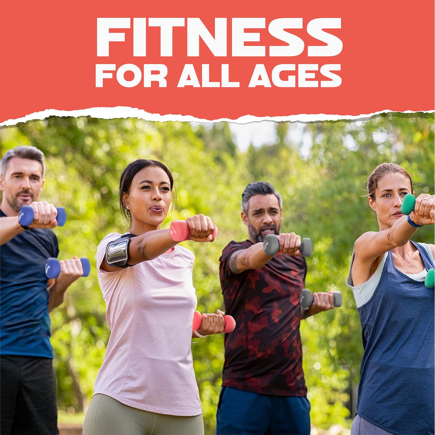 Yes4All Dumbbell Neoprene, poids et haltere, Weight Set, Hand Weights for Women, Dumbbells Pair, Free Weights (D. Red - 9lbs) 🍁 All In One Marketplace Canada