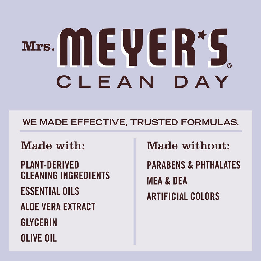 Mrs. Meyer's Clean Day Liquid Hand Soap, Cruelty Free & Biodegradable Hand Wash Formula Made with Essential Oils, Lavender Scent, 370 ml Bottles, 4 Pack 🍁 All In One Marketplace Canada