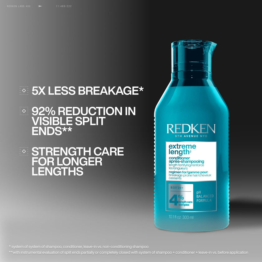 Redken Extreme Length Conditioner | Infused With Biotin and Castor Oil | Promotes Healthy Hair | Fortifies, Strengthens & Conditions Hair 🍁 All In One Marketplace Canada