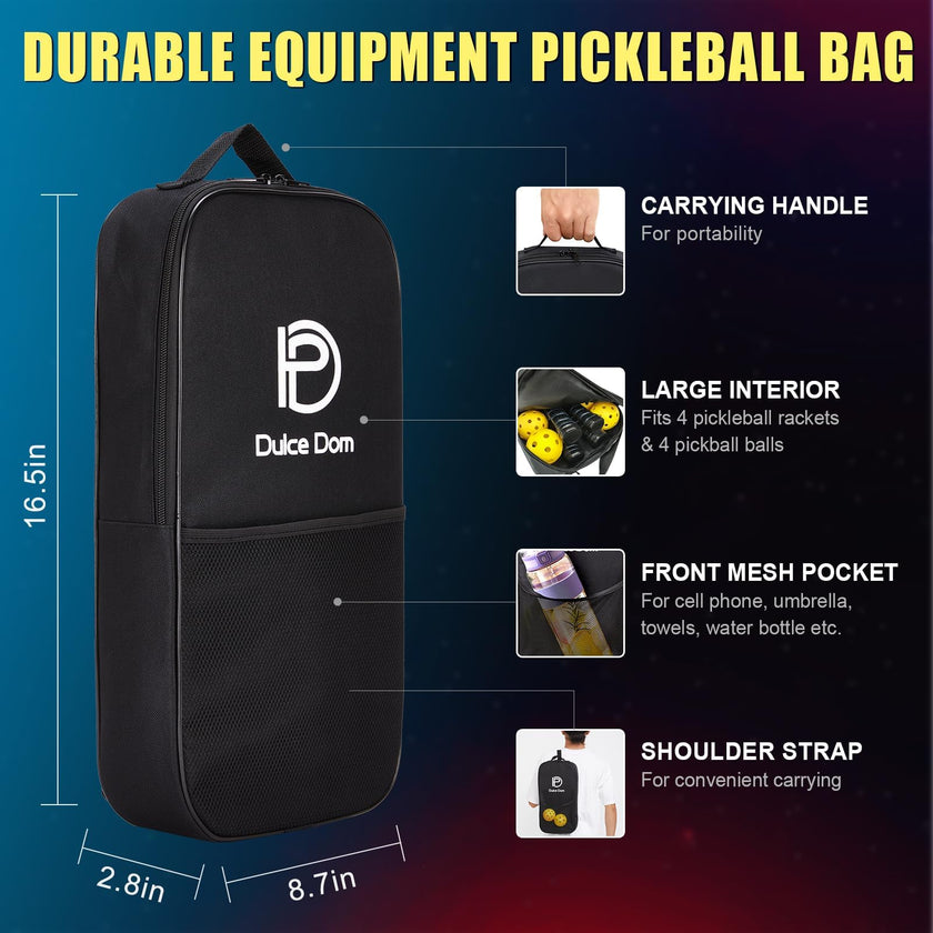 DULCE DOM Pickleball Paddles, USAPA Approved Lightweight Pickle-Ball Set with 4 Premium Balls and Bag, Perfect Raquette Gifts fo Women Men 🍁 All In One Marketplace Canada