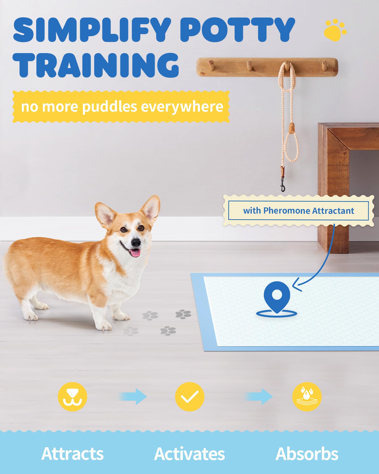 100-Pack X-Large Puppy Pads - 34'' x 28'' Pee Pads for Dogs Potty Training with Leak-Proof Quick-Dry Design, 6-Layer Dog Pee Pads with Extra Large Size 🍁 All In One Marketplace Canada