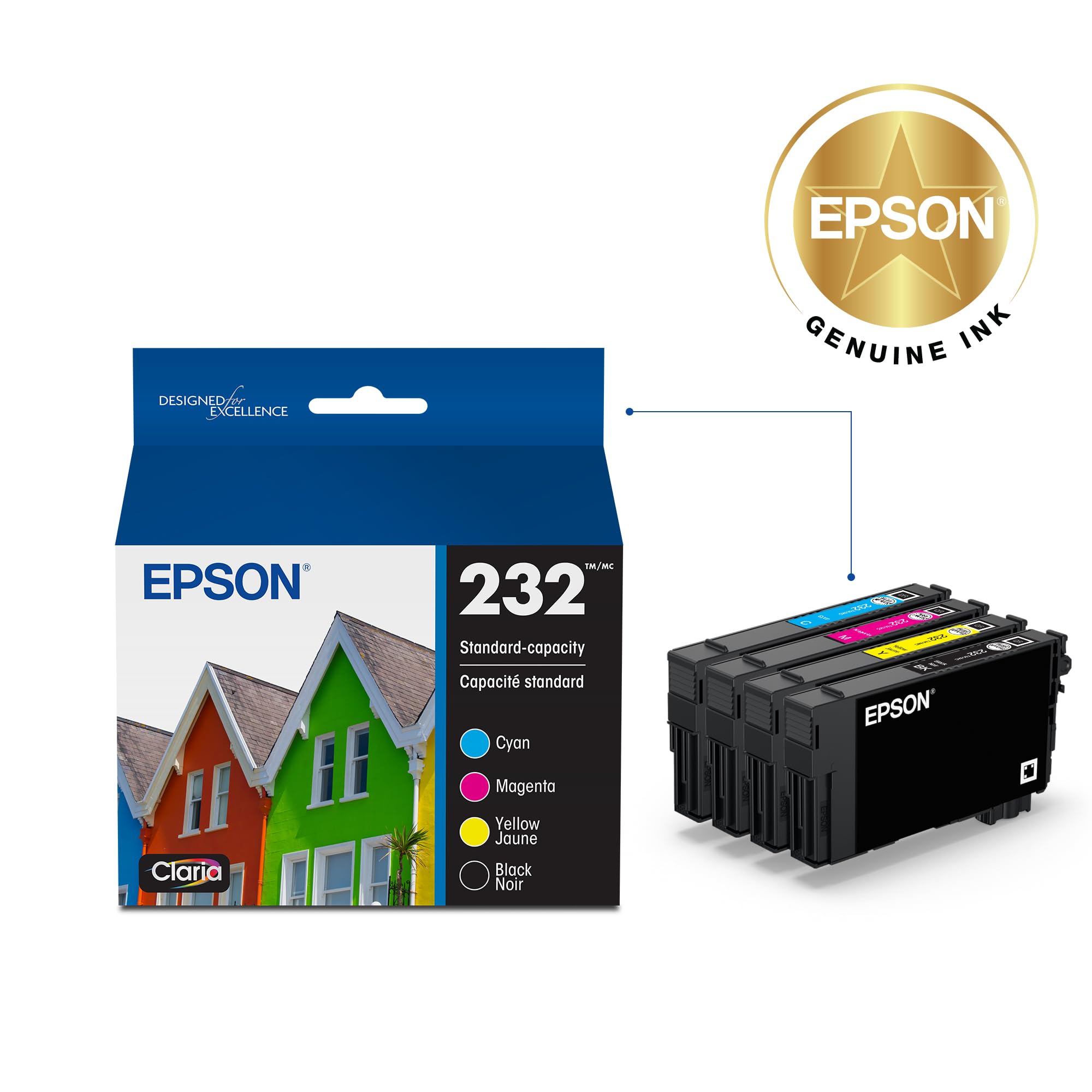 Epson 232 Genuine Ink Cartridge Black and Color Combo Pack T232120-BCS 🍁 All In One Marketplace Canada