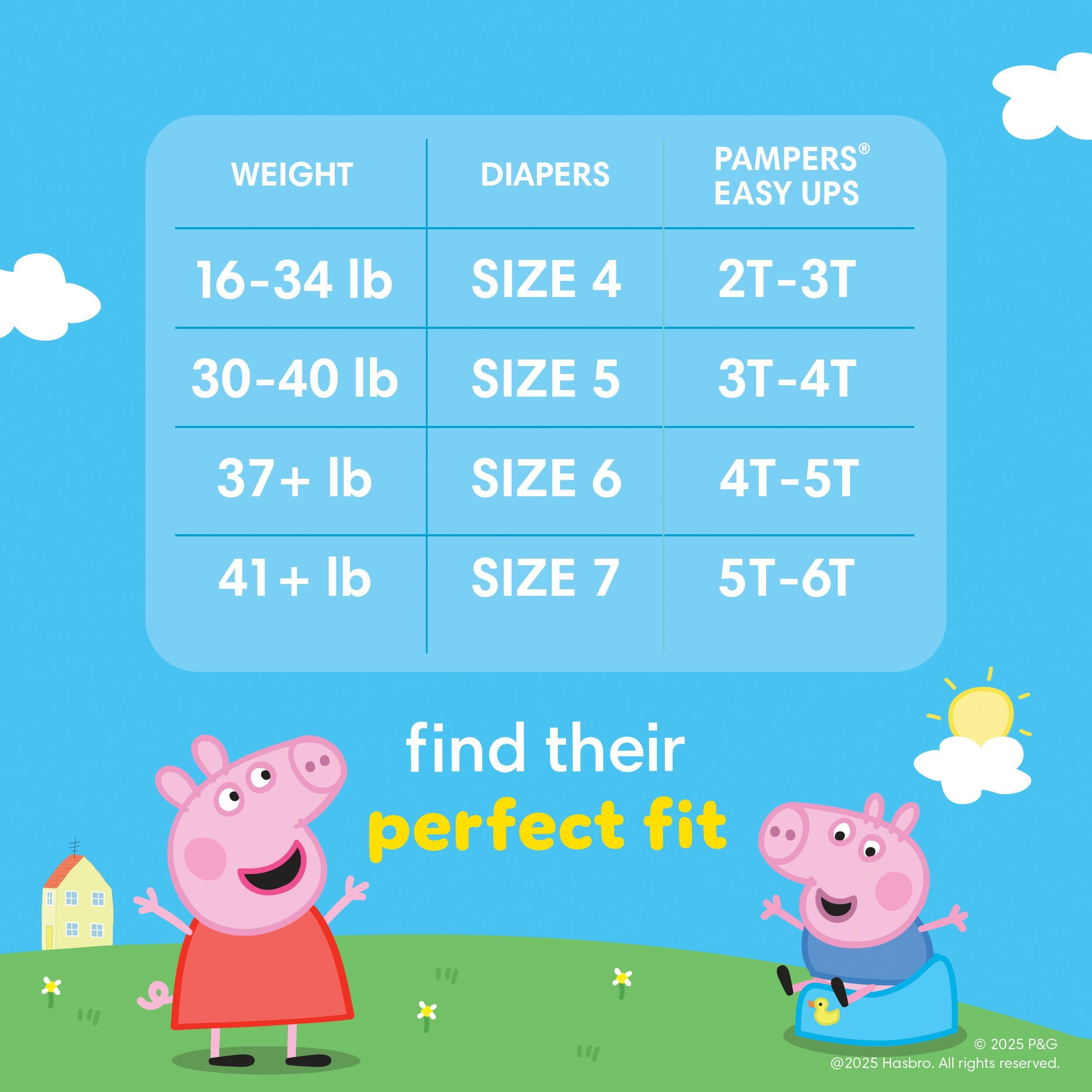 Pampers Easy Ups Training Underwear Peppa Pig Size 4 2T-3T, 1 Pack (Count of 112) 🍁 All In One Marketplace Canada
