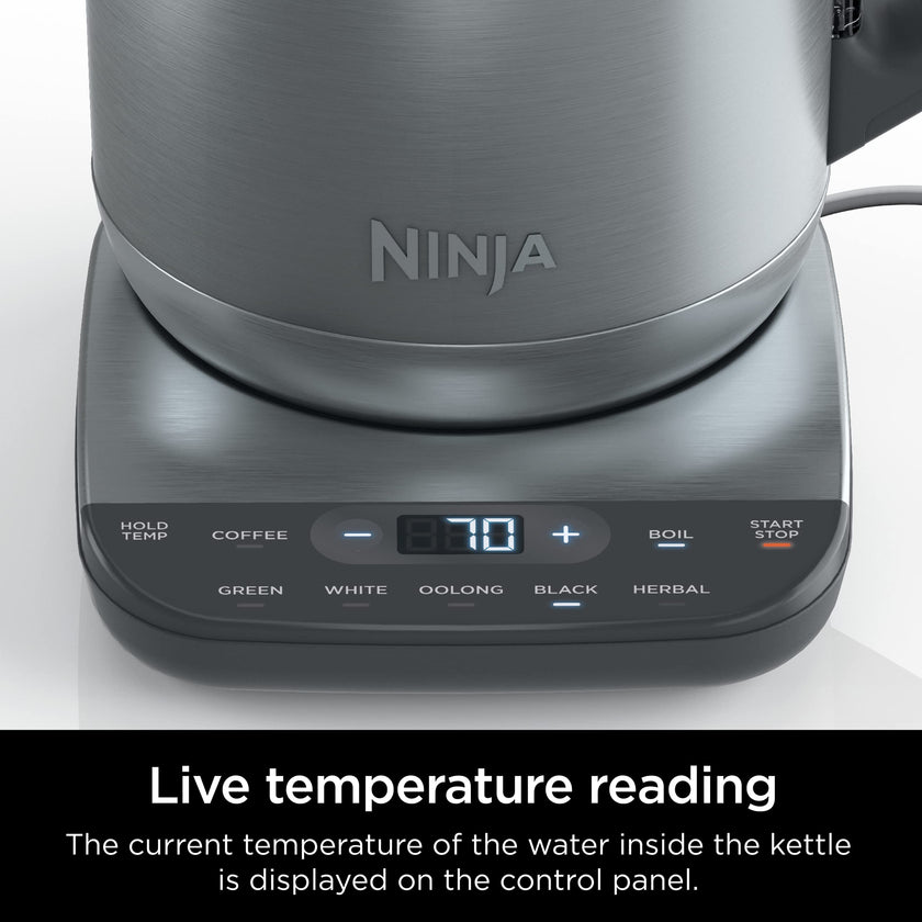 Ninja KT200C Precision Temperature Electric Kettle, 1500 watts, BPA Free, Stainless, 7-Cup Capacity, Hold Temp Setting 🍁 All In One Marketplace Canada