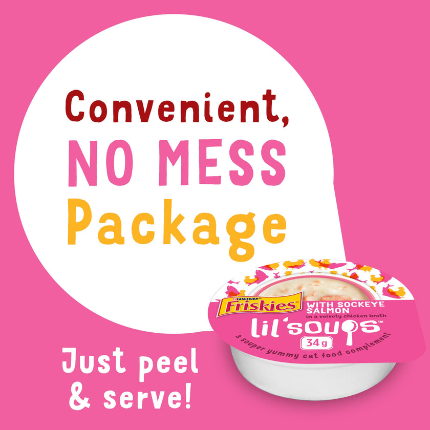 Friskies Lil' Soups Cat Treats, Fish-a-Licious 34g Cups (18 Pack x 2) 🍁 All In One Marketplace Canada