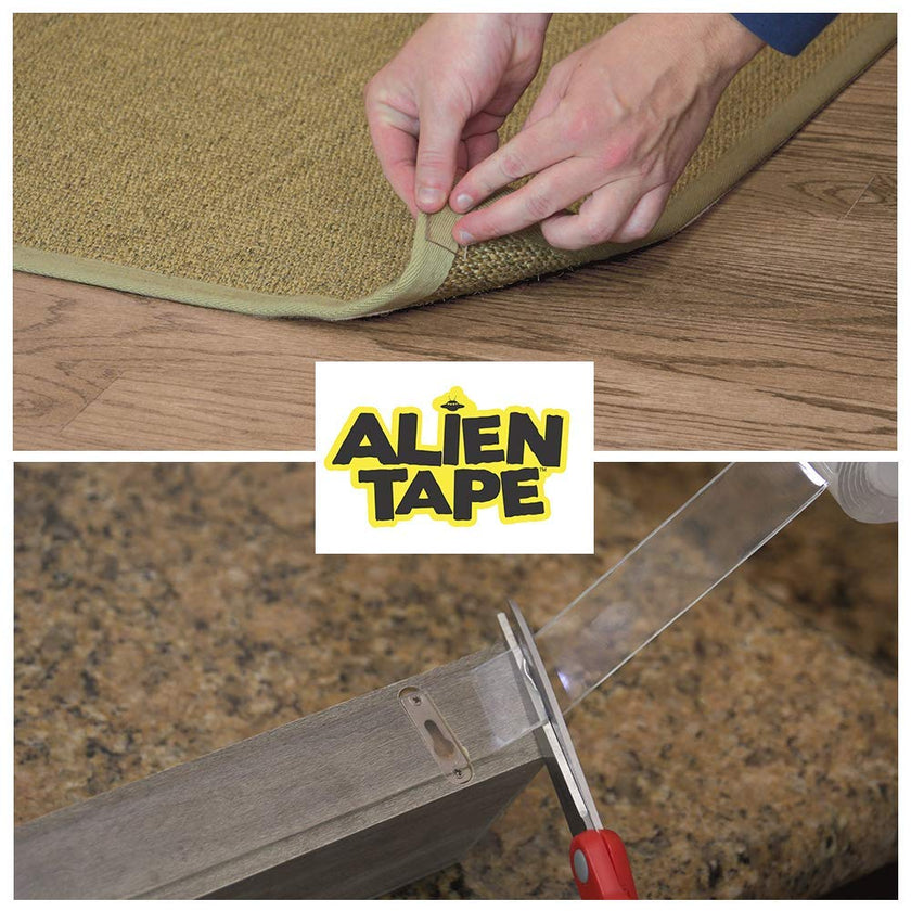 Alientape Nano Double Sided Tape Reusable Washable Transparent Traceless Multi-Purpose Adhesive Tape with Nano-Grip Technology for Indoor and Outdoor Mounting Tape As Seen On TV (Set of 3) 🍁 All In One Marketplace Canada