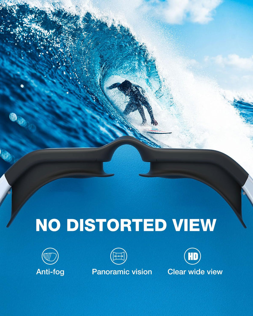 ZIONOR Swimming Goggles G1 Polarized Swim Goggles UV Protection Watertight Anti-Fog Adjustable Strap Comfort fit for Unisex Adult Men and Women-White Frame Gold Lens 🍁 All In One Marketplace Canada