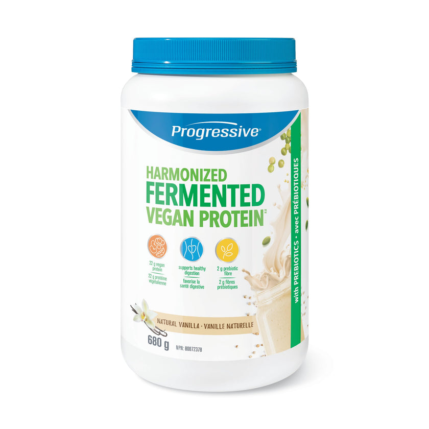 Progressive Harmonized Fermented Vegan Protein Powder Vanilla, Canadian Made 23 g Plant-Based Organic Non-GMO Protein with 2 g Fiber, Blend of 5 non-GMO Legumes, Grains and Seeds for Easy Digestion, 680 g 🍁 All In One Marketplace Canada