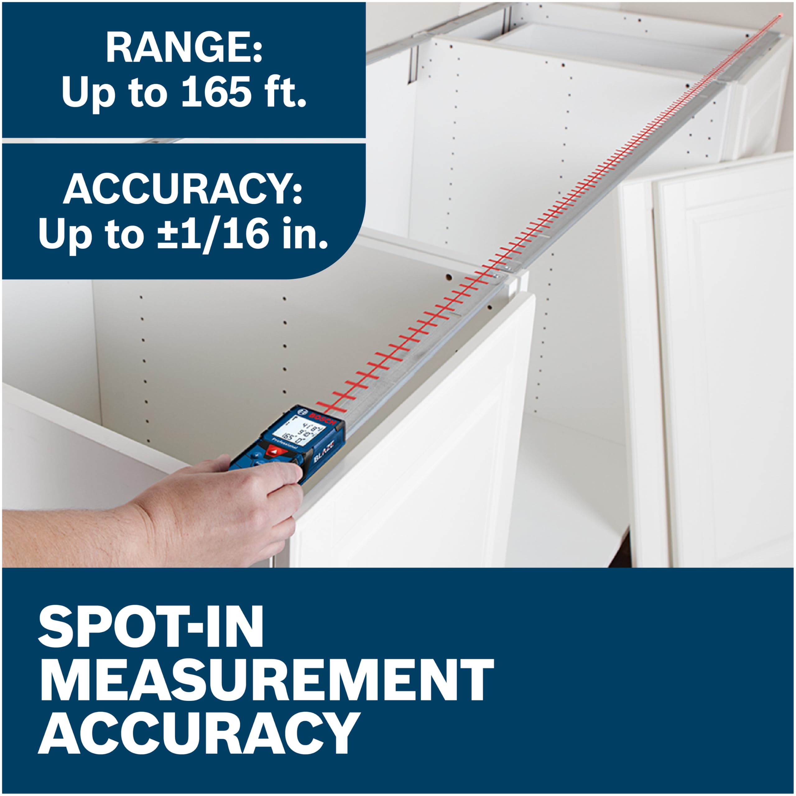 Bosch Blaze Pro Glm165-40 165Ft Laser Distance Measure with Color Backlit Display 🍁 All In One Marketplace Canada