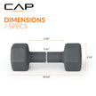 CAP Barbell 15 lb Neoprene Dumbbells – Pair | Ash 🍁 All In One Marketplace Canada