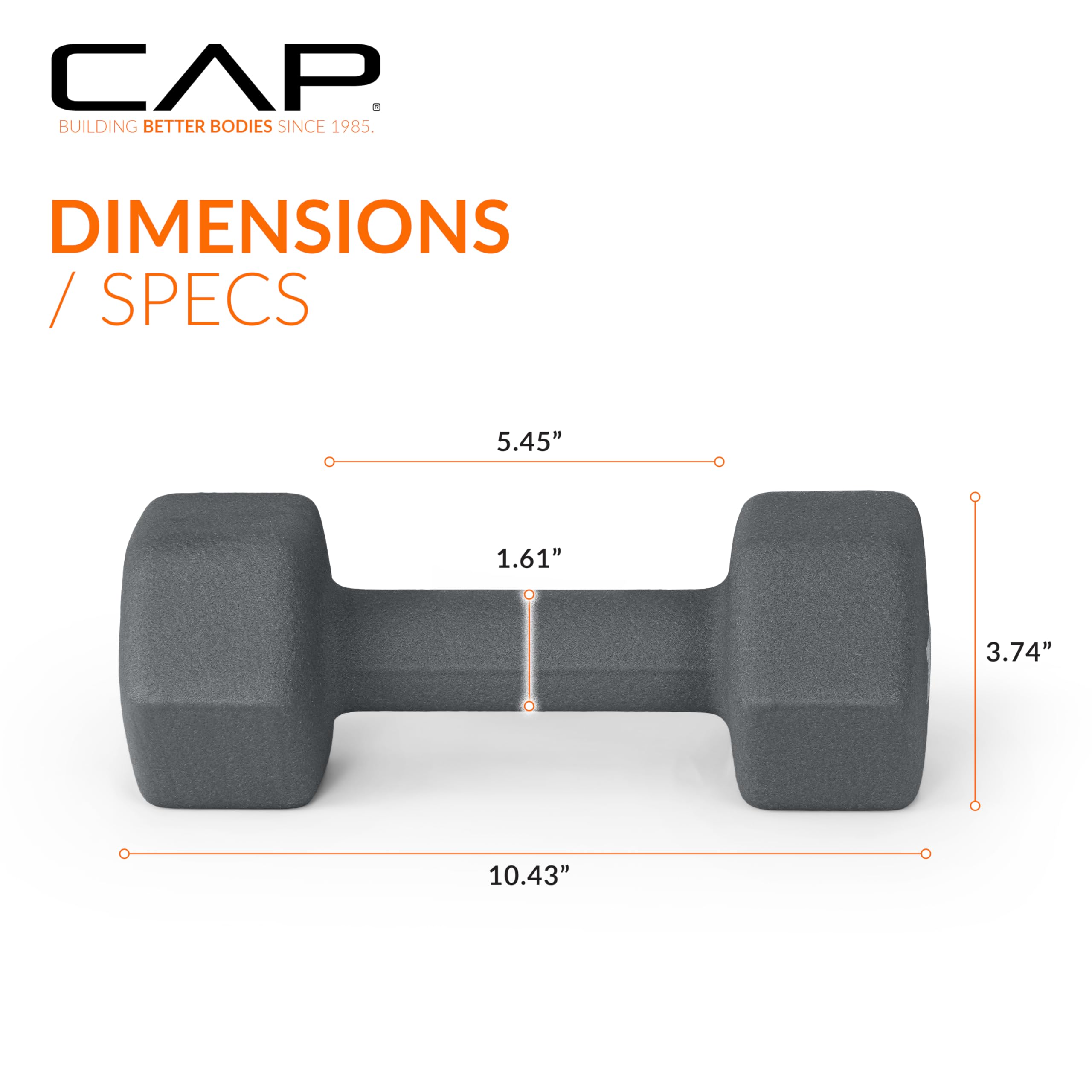 CAP Barbell 15 lb Neoprene Dumbbells – Pair | Ash 🍁 All In One Marketplace Canada