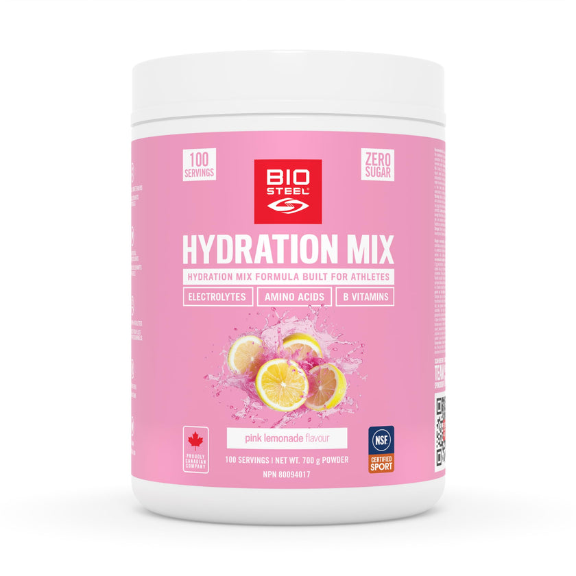 BioSteel Electrolyte Hydration Mix Powder, Zero Sugar, No Artificial Flavours, Pink Lemonade, 100 Serving Container 🍁 All In One Marketplace Canada