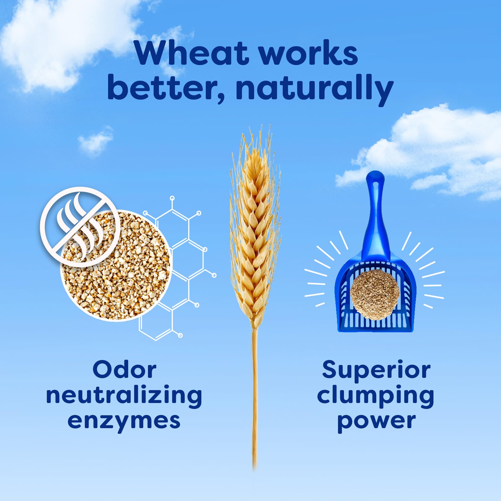 sWheat Scoop Natural Wheat Multi-Cat Litter, Superior Clumping with Odor Neutralizing Enzymes, 25 Pound Bag 🍁 All In One Marketplace Canada