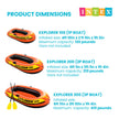 INTEX 58332EP Explorer 300 Inflatable Boat Set: Includes Deluxe Boat Oars and Mini Hand Pump – Dual Air Chambers – Grab Rope – 3-Person – 410lb Weight Capacity 🍁 All In One Marketplace Canada