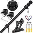 ZMTECH Flag Pole - Upgraded Bracket, 6 FT Stainless Steel Flag Poles for Outside House, Residential or Commerical, Tangle Free Flag Pole Kit for American Flag (Without Flag, Black) 🍁 All In One Marketplace Canada