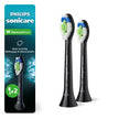 Philips Sonicare W DiamondClean - Genuine Replacement Electric Toothbrush Heads, Black, 2 Pack, HX6062/95 🍁 All In One Marketplace Canada