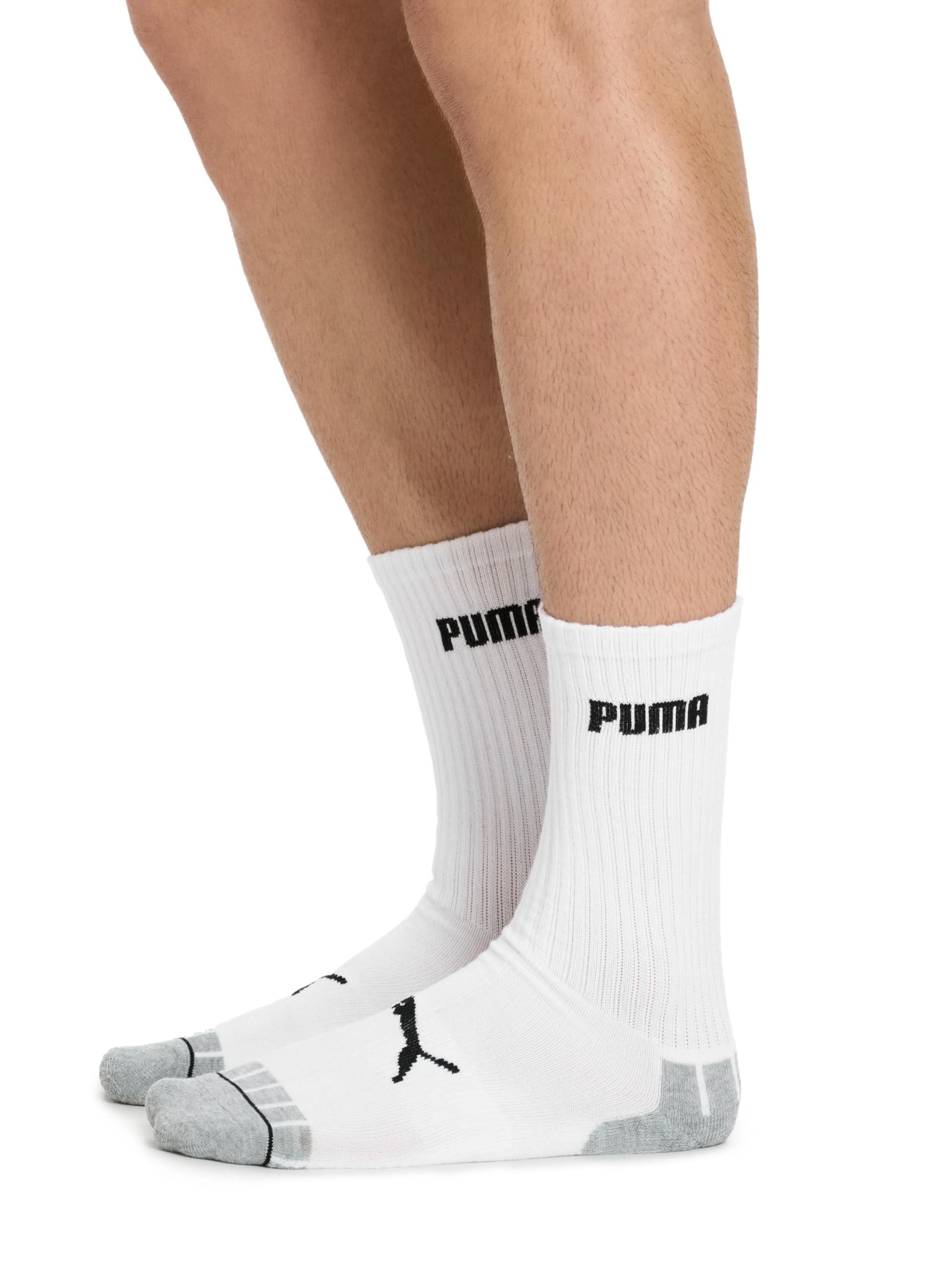 PUMA Men's 8 Pack Athletic Cushioned Crew Socks, White/Black, 10-13 🍁 All In One Marketplace Canada