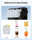 EUHOMY Countertop Ice Maker Machine with Handle, 26lbs in 24Hrs, 9 Ice Cubes Ready in 6 Mins, Auto-Cleaning Portable Ice Maker with Basket and Scoop, for Home/Kitchen/Camping/RV. (Black) 🍁 All In One Marketplace Canada