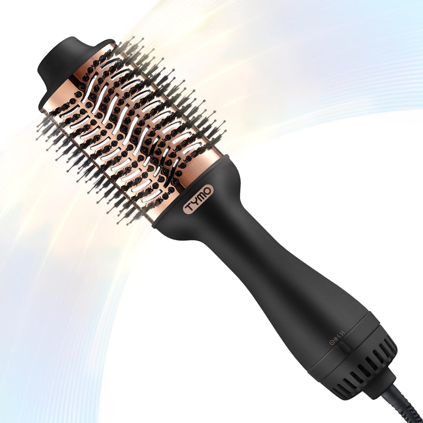TYMO Hair Dryer Brush Blow Dryer Brush in One, 4 in 1 Ionic Hairdryer and Styler Volumizer with Oval Titanium Barrel, Hot Air Straightener for Smooth Frizz-Free Blowout, Gold 🍁 All In One Marketplace Canada