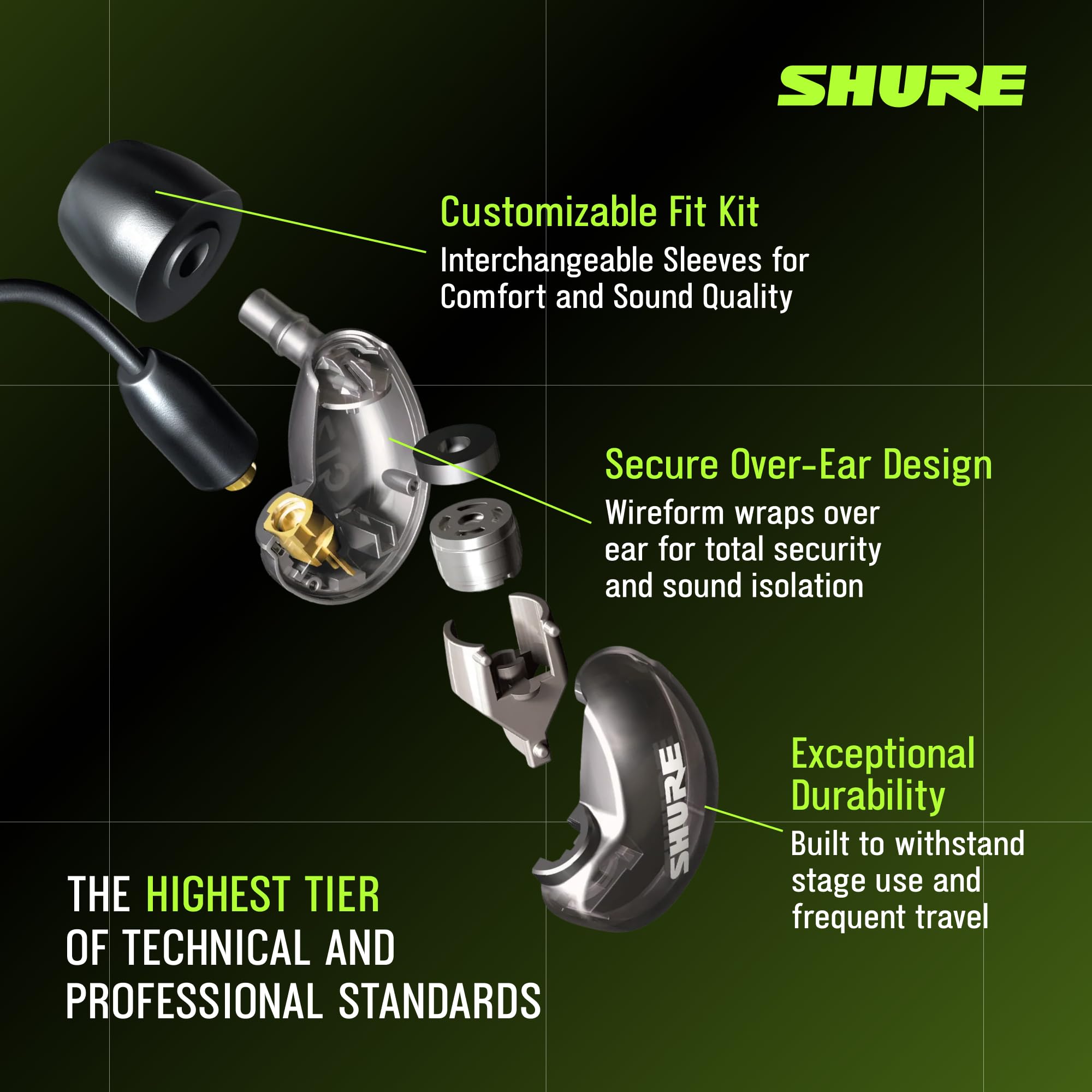 Shure SE215 PRO Sound Isolating Wired Earbuds - Clear 🍁 All In One Marketplace Canada