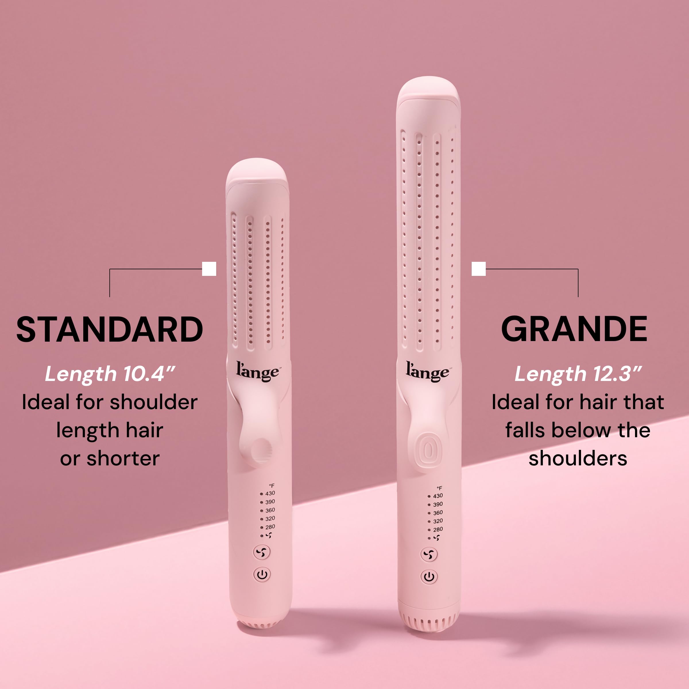 L'ANGE HAIR Le Duo Grande 360° Airflow Styler | 2-in-1 Curling Wand & Titanium Flat Iron Hair Straightener | Professional Hair Curler with Cooling Air Vents to Lock in Style | Adjustable Temp 🍁 All In One Marketplace Canada