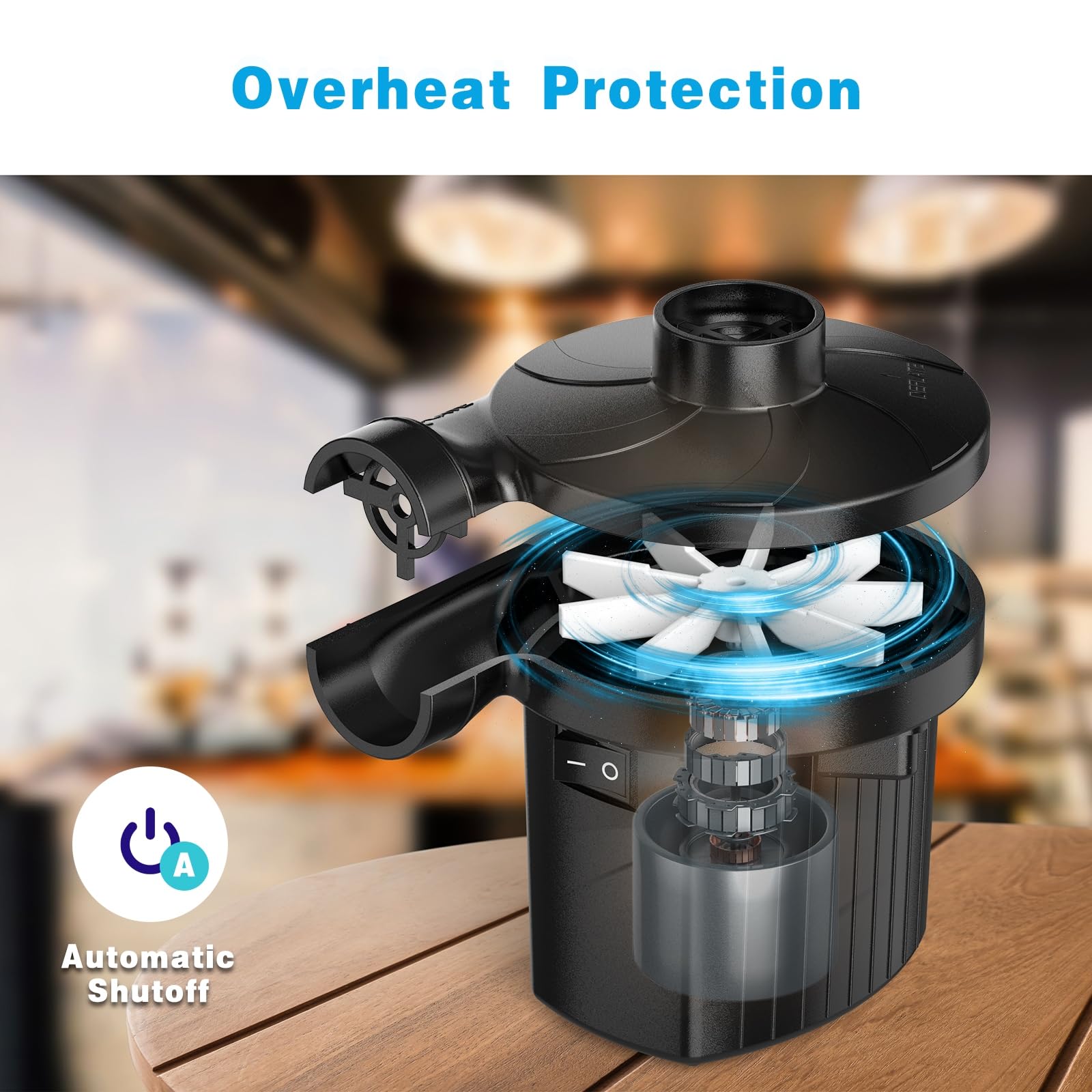 Electric Air Pump for Inflatables,Portable Quick-Fill Air Pump with 3 Nozzles,110-120V, Inflator & Deflator Pumps for Outdoor Camping, Air Mattress Beds,Boats,Inflatable Cushion,Couch,Pool Floats 🍁 All In One Marketplace Canada