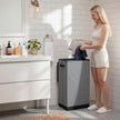 SOLEDI 100L Laundry Basket with Lid Large Laundry Hamper, Clothes Hamper with Laundry Bag Easy to Carry, Collapsible Storage Bins for Bedroom, Bathroom, Dorm, Apartment, College, Wardrobe, Grey 🍁 All In One Marketplace Canada