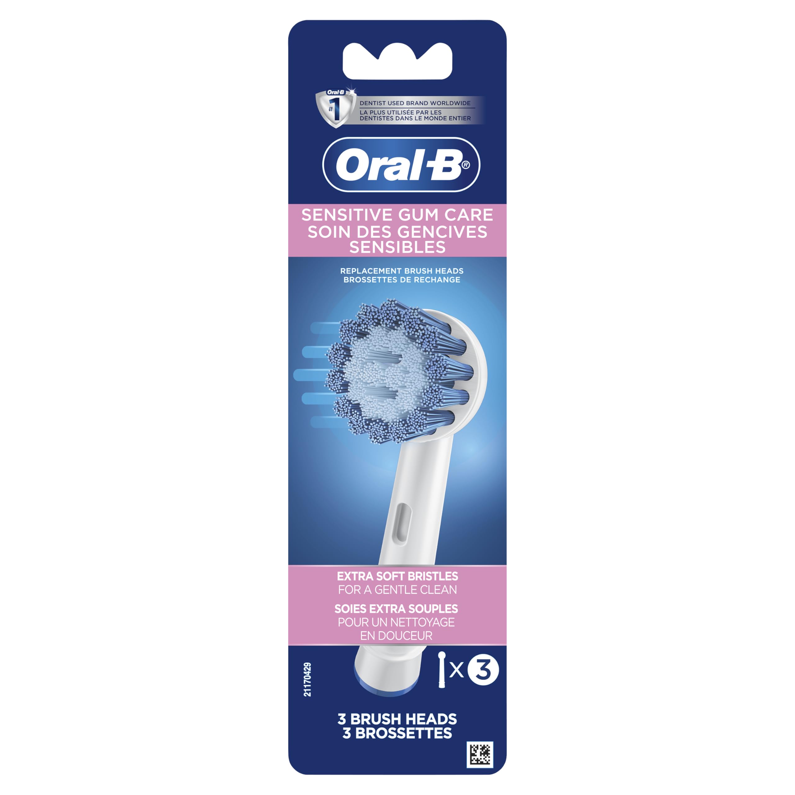 Oral-B Sensitive Gum Care, Replacement Brush Heads, 3 Counts 🍁 All In One Marketplace Canada