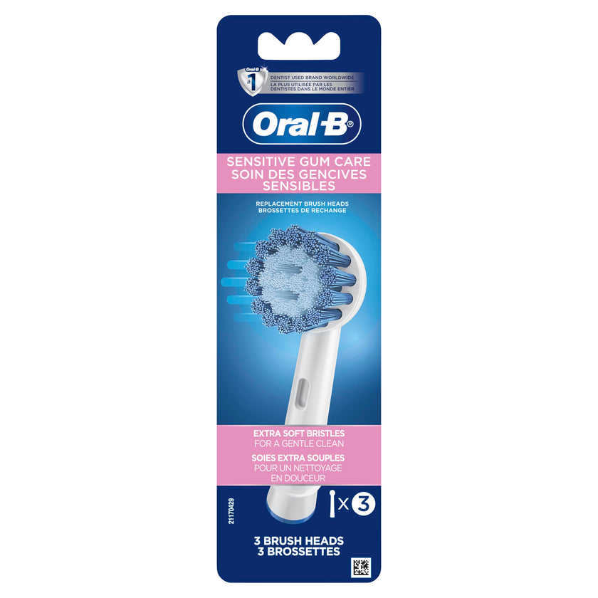 Oral-B Sensitive Gum Care, Replacement Brush Heads, 3 Counts 🍁 All In One Marketplace Canada