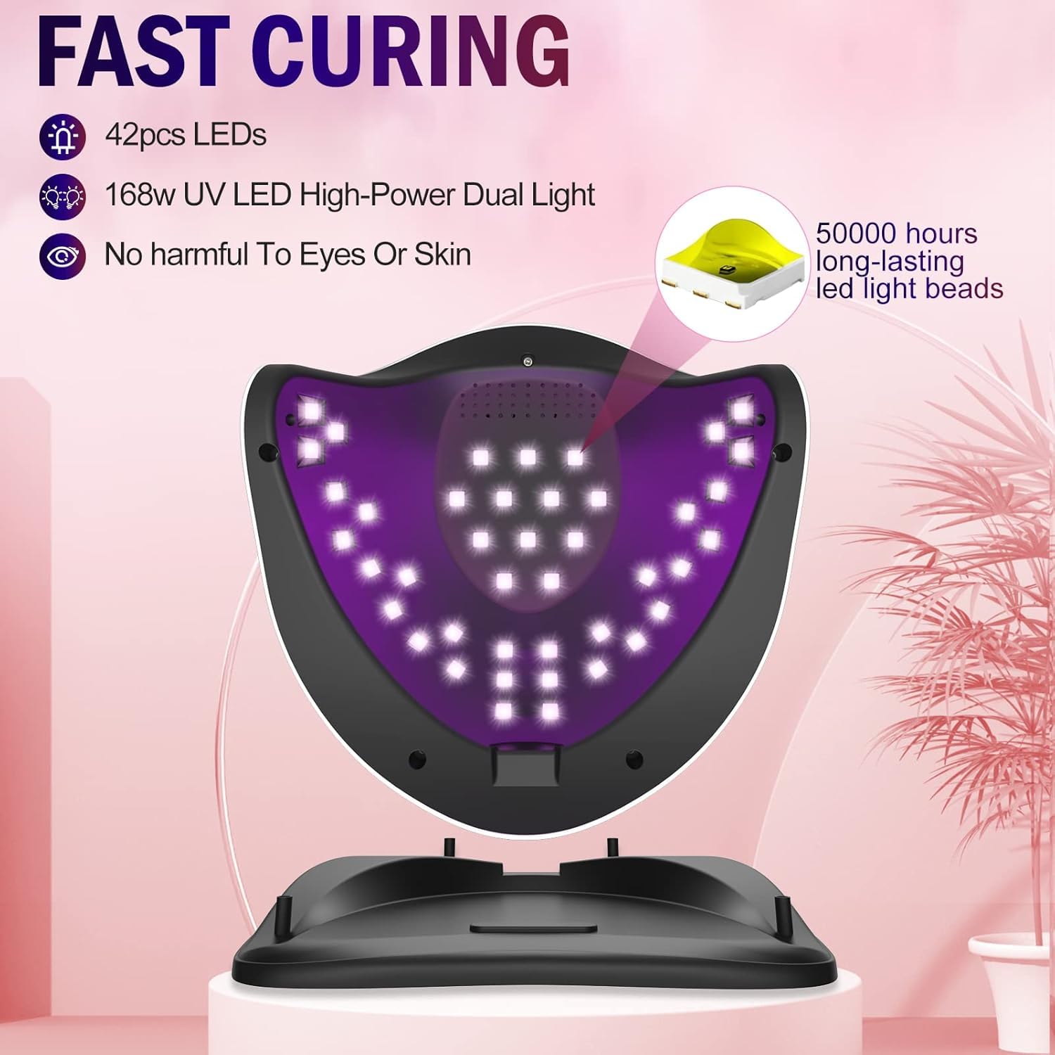 UV LED Nail Lamp, NAILGIRLS 168W Fast UV Light for Nails Gel Polish, Professional Curing with 4 Timer Setting Auto Sensor, LED Gel Nail Dryer for Fingernail and Toenail Home Salon Use, Nail Art Tools 🍁 All In One Marketplace Canada
