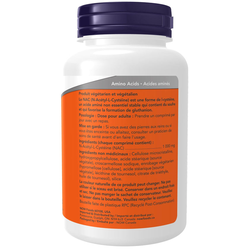 NOW Supplements, Extra Strength NAC (N-Acetyl-Cysteine) 1,000 mg, Provides Antioxidants, Promotes Formation of Gluthione, 120 Tablets 🍁 All In One Marketplace Canada