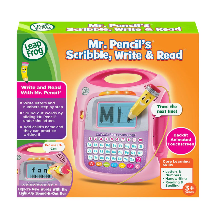 LeapFrog Mr Pencil's Scribble, Write and Read, Pink (English Version) 🍁 All In One Marketplace Canada