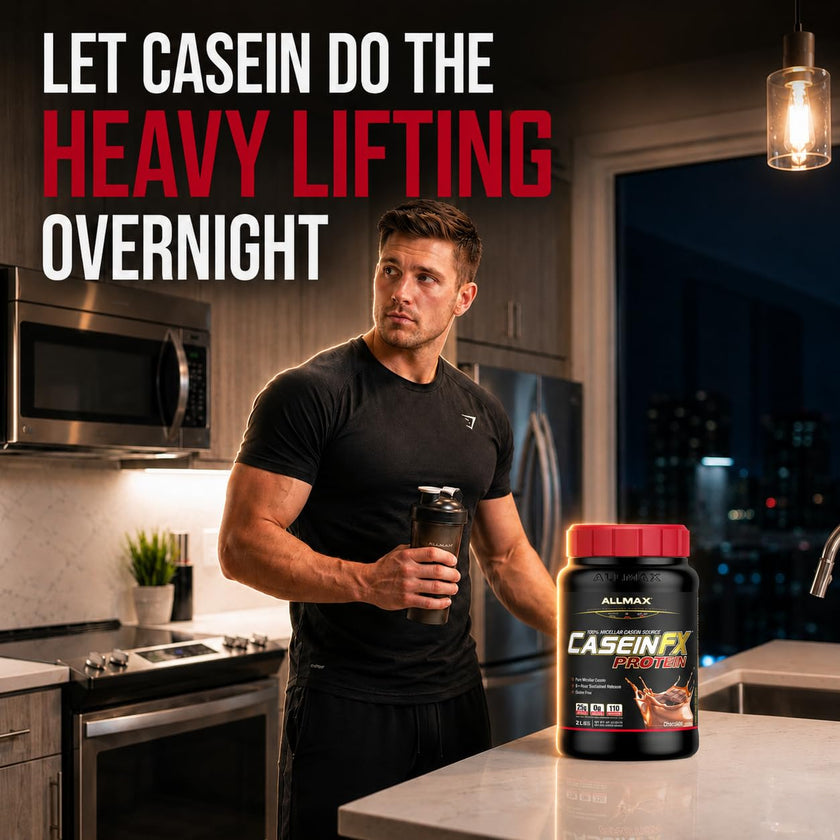 ALLMAX CASEIN-FX Casein Protein Powder, Chocolate, 2 lb, 27 Servings 🍁 All In One Marketplace Canada
